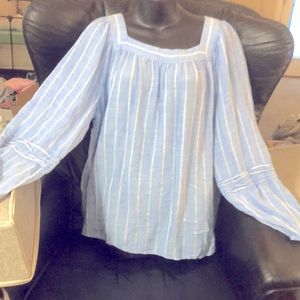 Lauren Conrad XXL light blue with white stripes